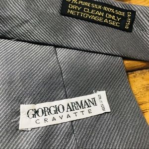 Giorgio Armani Cravatte Gray Mens Tie